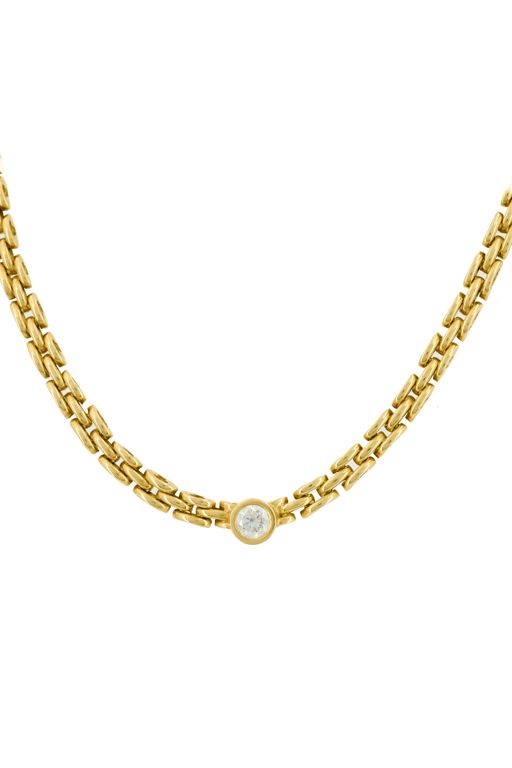 18k Yellow Gold Diamond Necklace