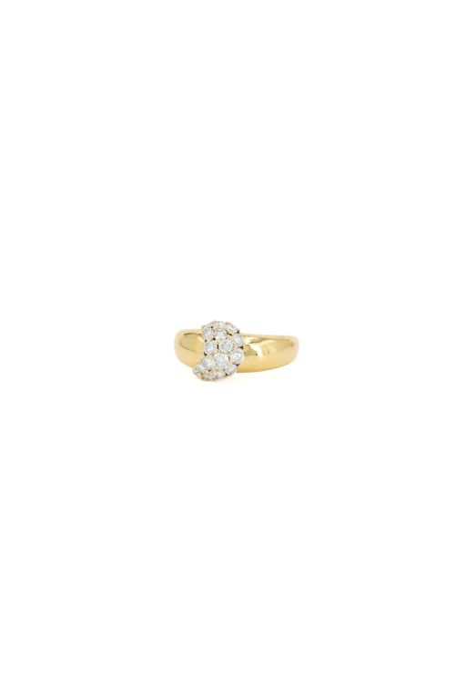 18k Yellow and White Gold Diamond Ring