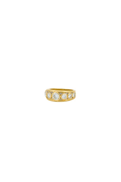18k Yellow and White Gold Diamond Ring