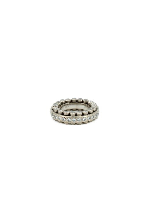 18k White Gold Diamond Movable Ring
