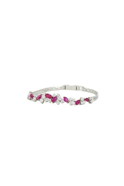 18k White Gold Ruby and Diamond Bracelet