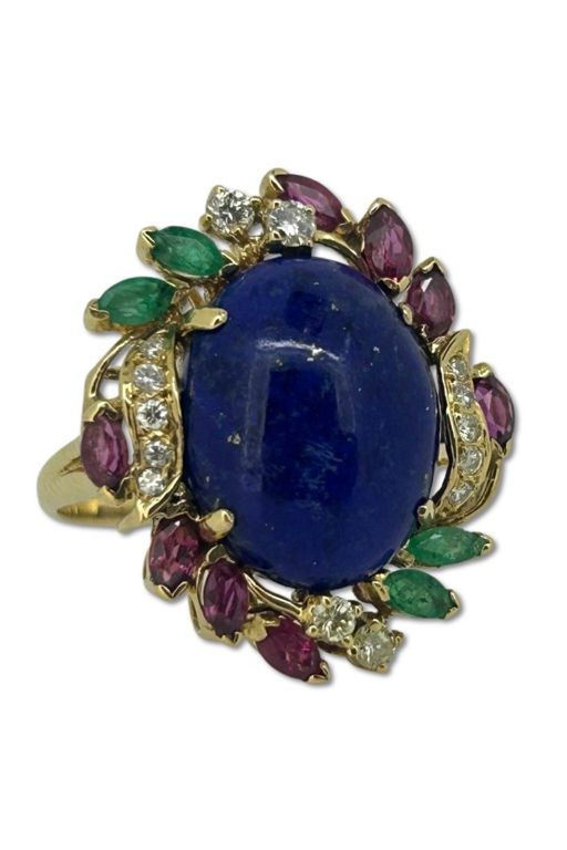 18k Gold Multi-Gem Ring