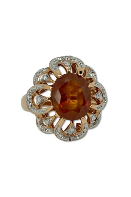 14k Gold Sapphire and Diamond Ring