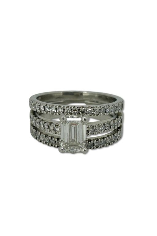 Three Platinum Diamond Rings
