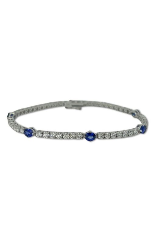 18k Gold Sapphire and Diamond Bracelet