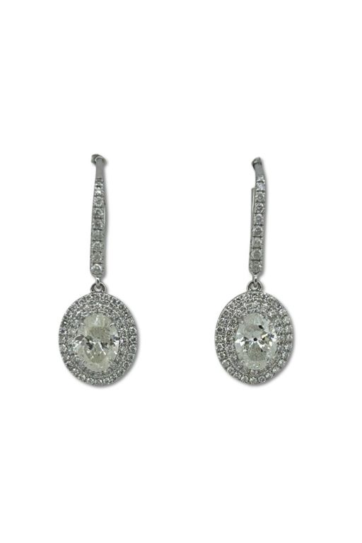 Pair of 14k Gold Diamond Earrings