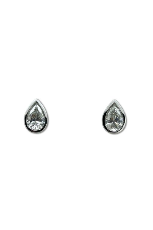 Pair of 18k Gold Diamond Earrings