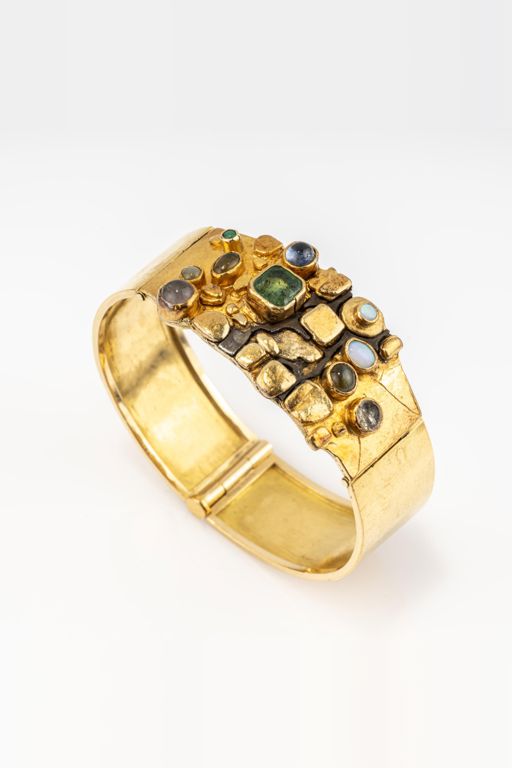 Gold and Silver Multi-Gem Bracelet
