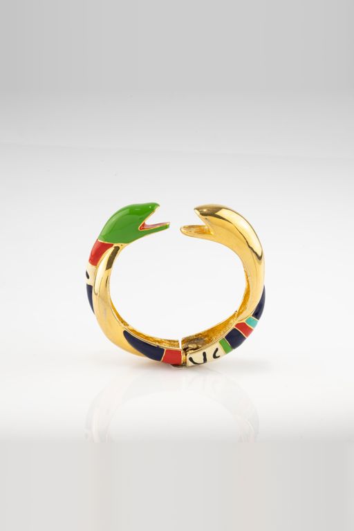 Silver Enamel Bracelet