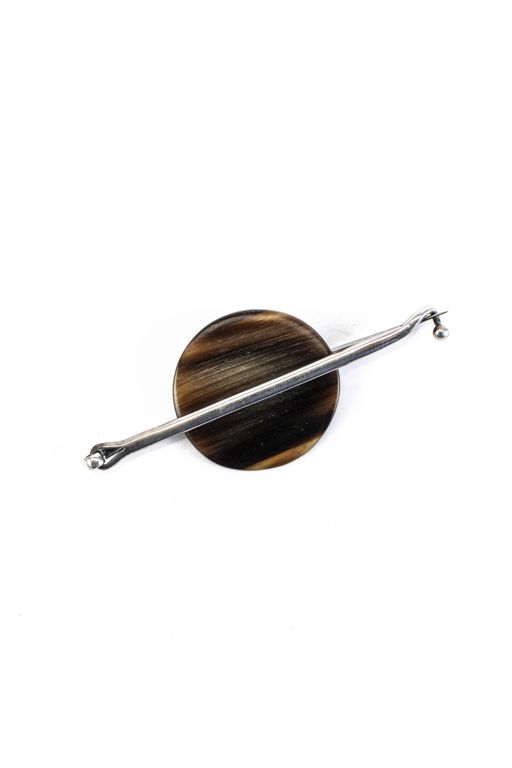 Sterling Silver Agate Brooch