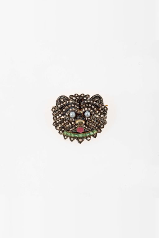 Sterling Silver Multi-Gem Brooch