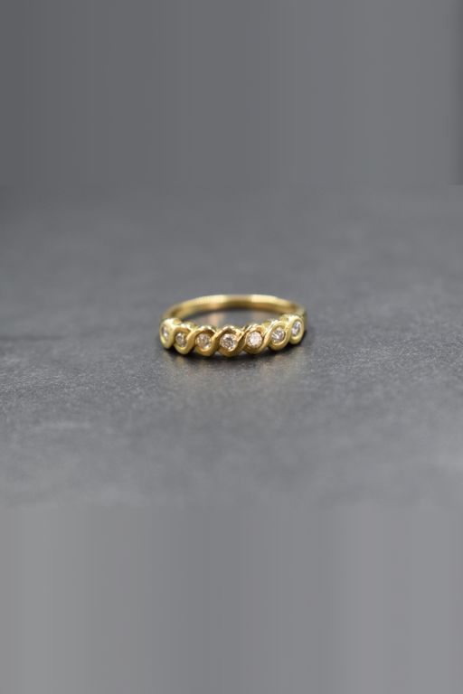 18k Yellow Gold Diamond Half Eternity Ring
