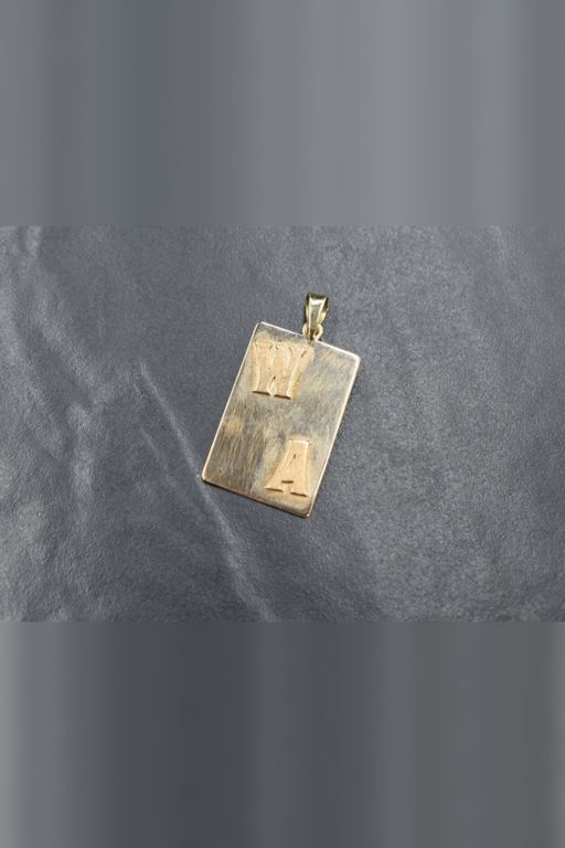 15k Yellow Gold Monogram Pendant