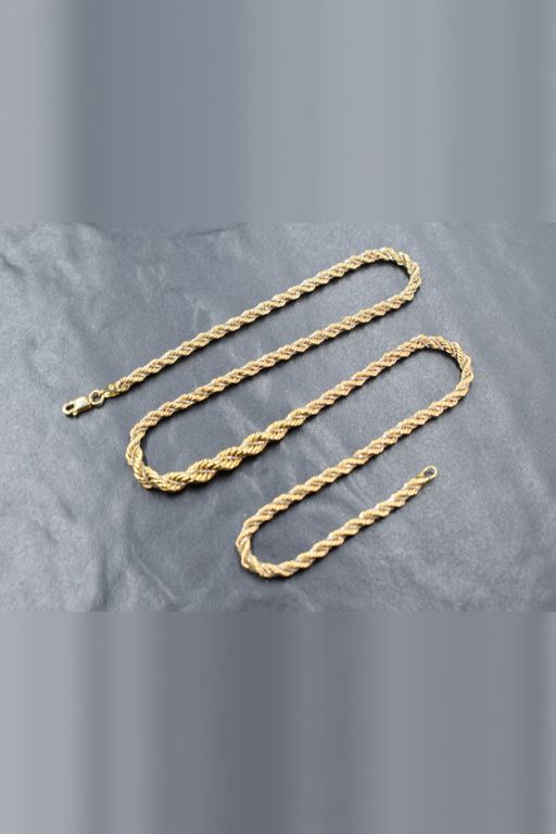 18k Yellow and White Gold Chain Necklace