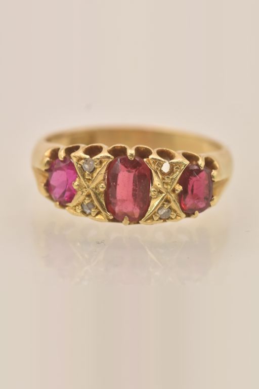 18k Gold Ruby and Diamond Ring