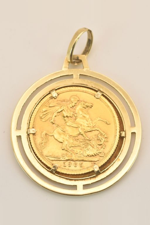 14k Gold Coin Pendant