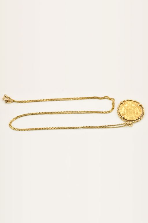 Gold Coin Pendant Necklace