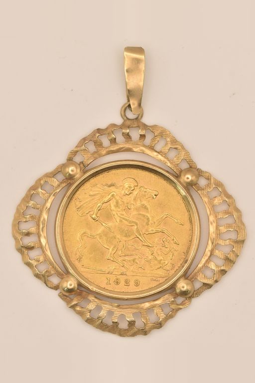 9k Gold Coin Pendant