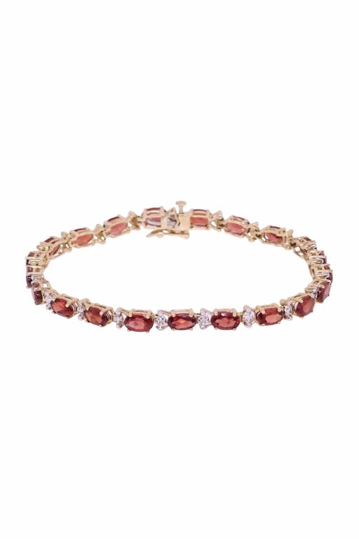 10k Gold Garnet Bracelet