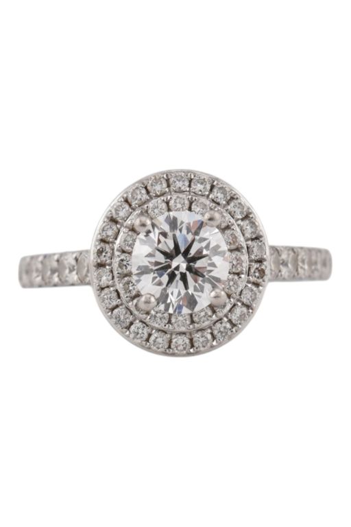 Platinum Diamond Halo Ring