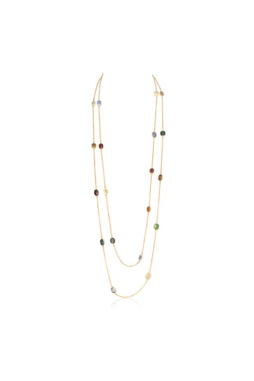 Sapphire, Tourmaline and Garnet Necklace