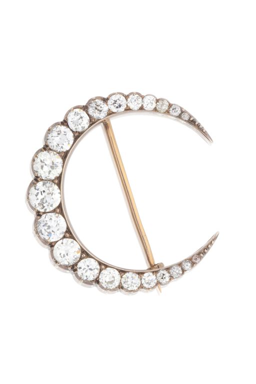 Gold and Silver Diamond Brooch
