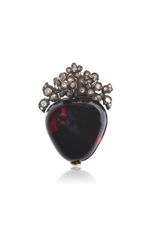 Garnet and Diamond Pendant