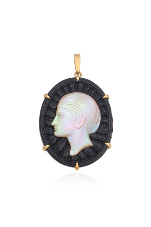 Mother of Pearl and Onyx Pendant