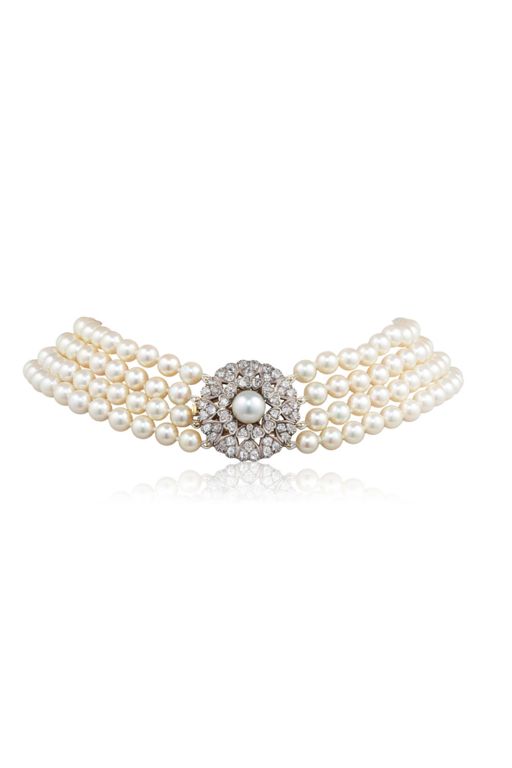Pearl and Diamond Necklace