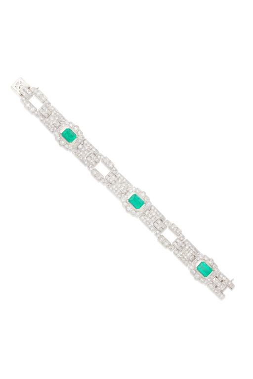 Emerald and Diamond Bracelet