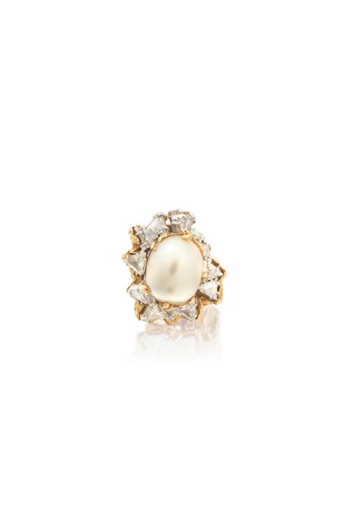 Pearl and Diamond Ring