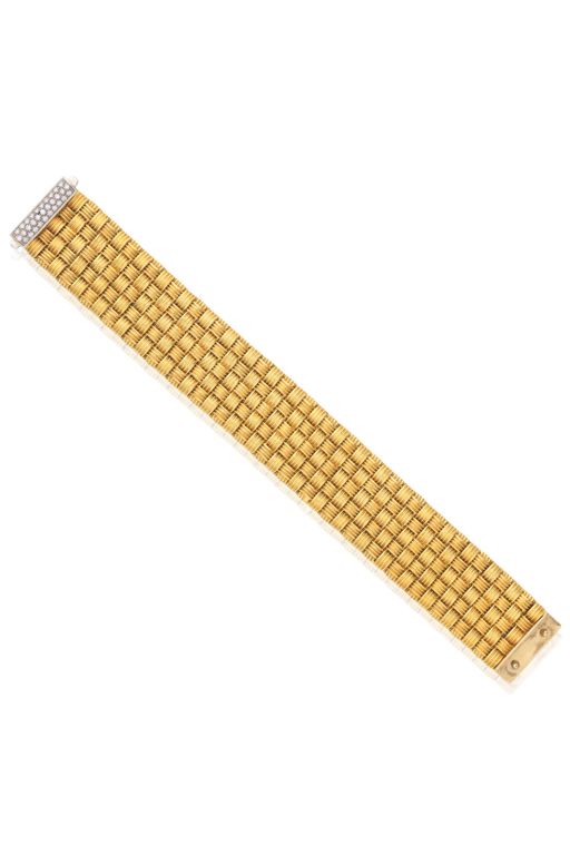 18k Gold Diamond and Ruby Bracelet