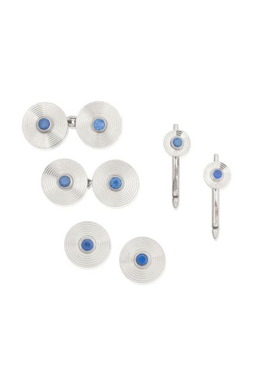 18k Gold Sapphire Jewelry Set