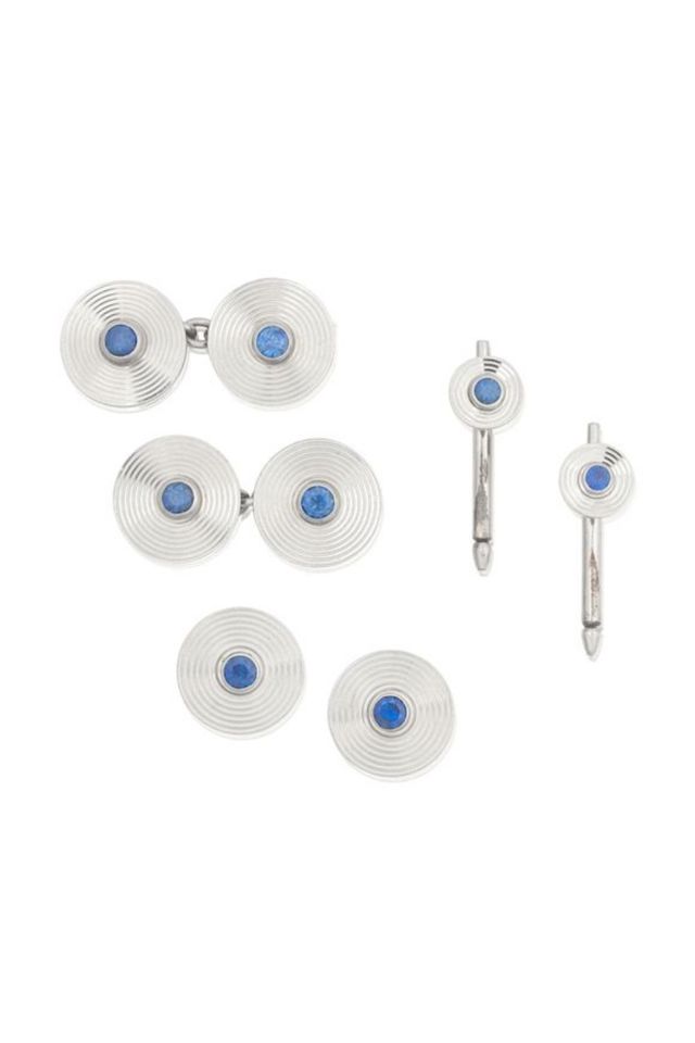 18k Gold Sapphire Jewelry Set