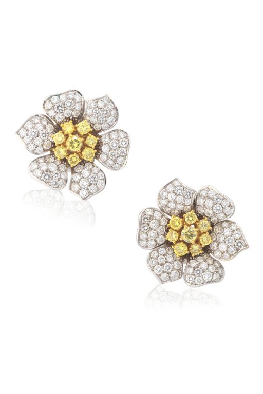 18k Gold Diamond Earrings