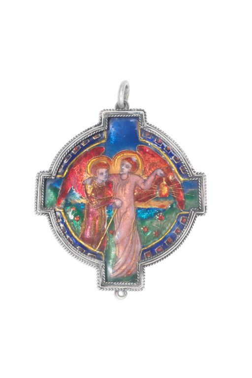 Silver Enamel Pendant