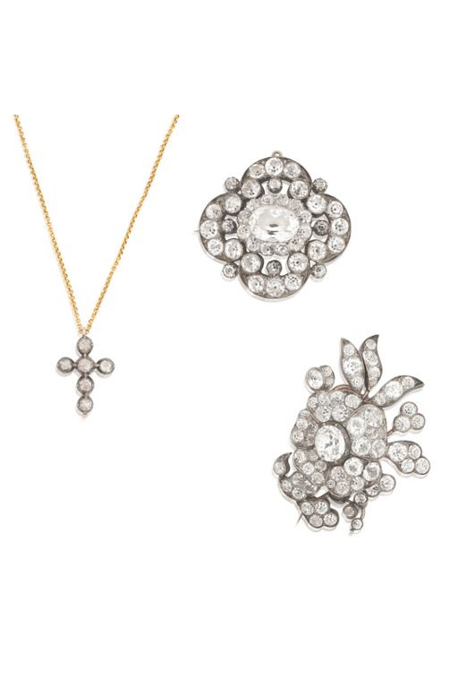 Paste and Diamond Jewelry Set