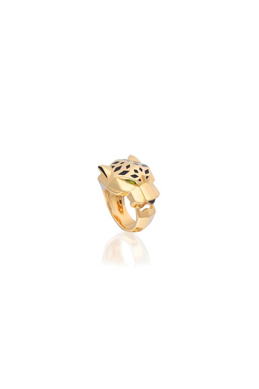 Peridot and Onyx Ring