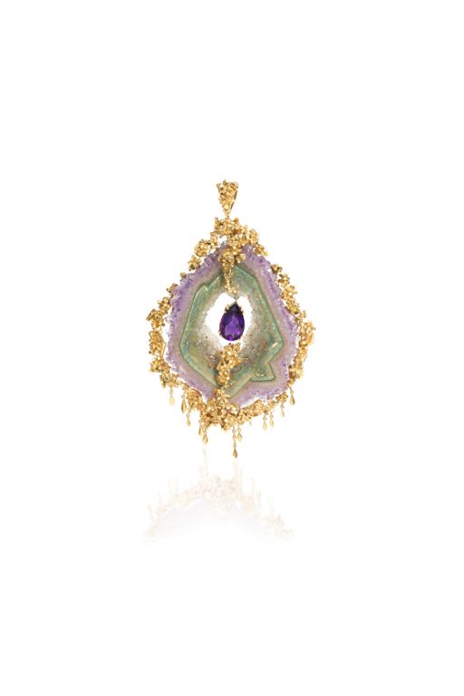 Amethyst and Quartz Crystal Pendant
