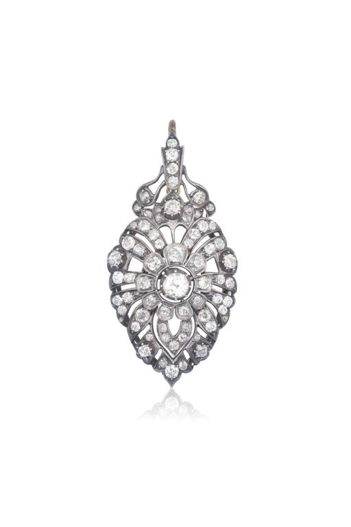 Silver and Gold Diamond Pendant