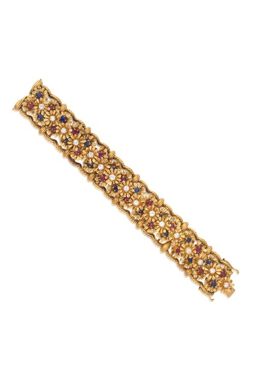 18k Gold Multi-Gem Bracelet