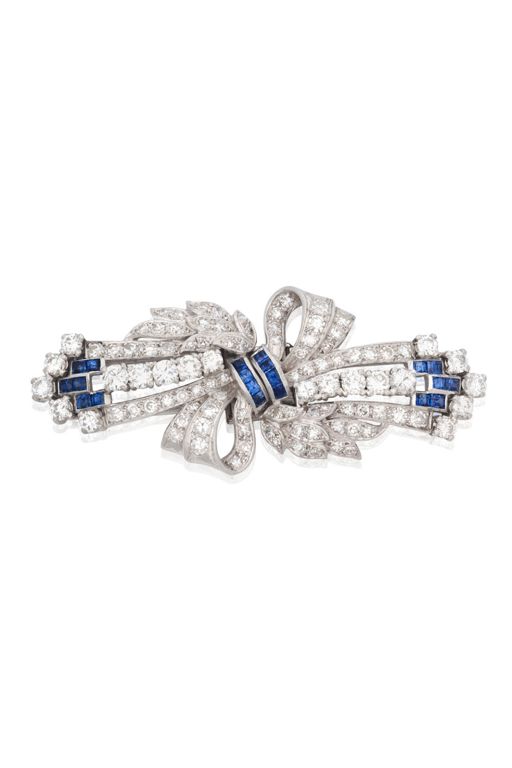 Sapphire and Diamond Brooch