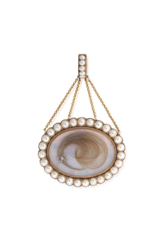 Gold Pearl and Diamond Pendant