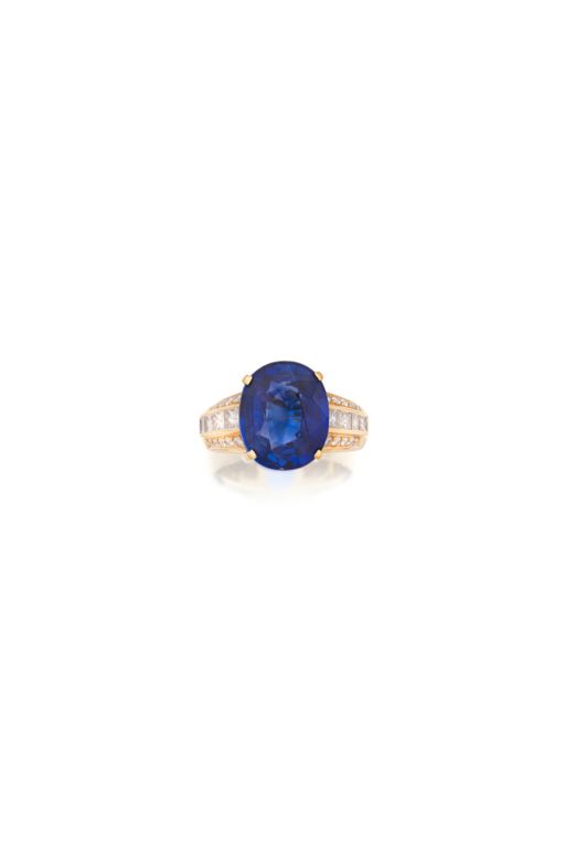 18k Gold Sapphire and Diamond Ring