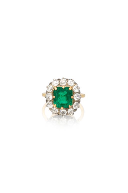 Emerald and Diamond Ring