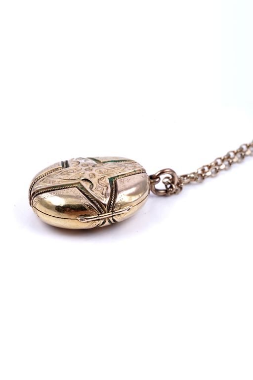 Gold Locket Pendant Necklace