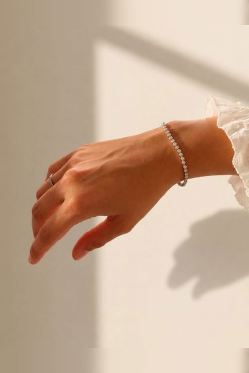 Platinum Diamond Line Bracelet