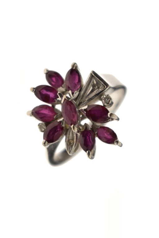 14k Gold Ruby and Diamond Ring