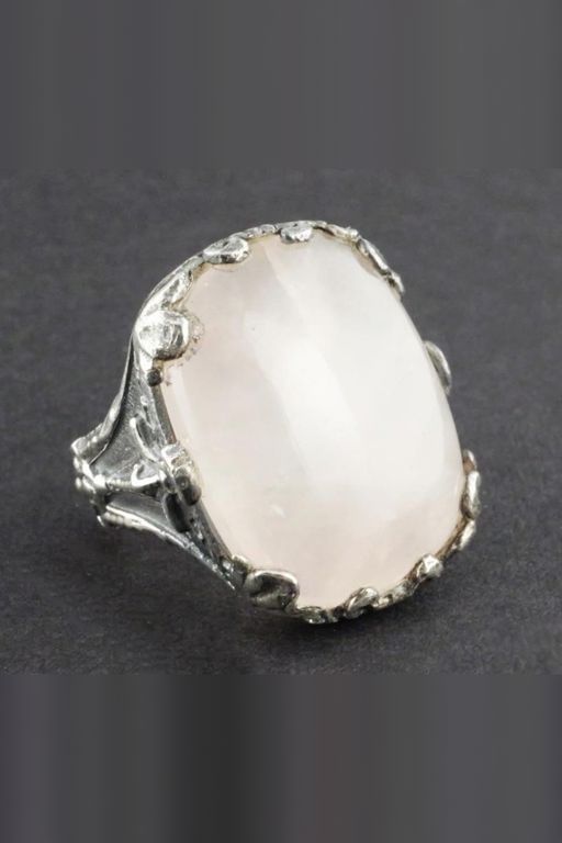 Sterling Silver White Stone Ring