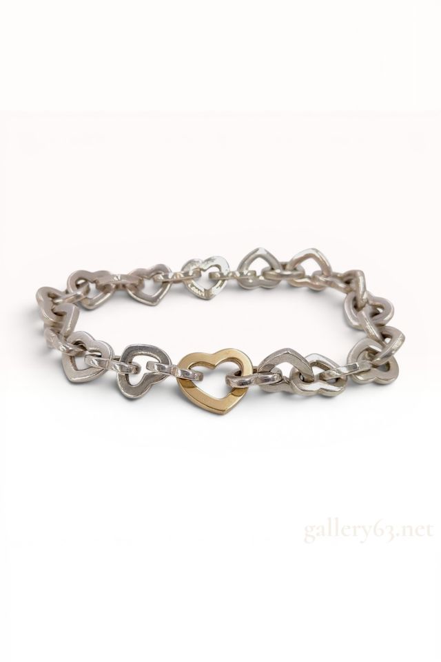 Sterling Silver and 18k Yellow Gold Link Bracelet